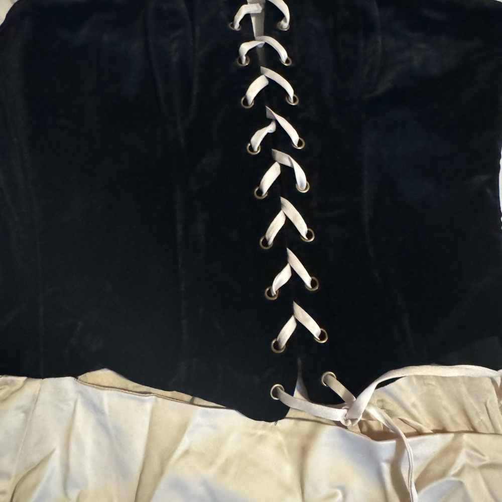 HOUSE OFCB'Jaina'Black&Vintage Cream Strapless Corset Dress/Size M-US 6-8 - Picture 6 of 7